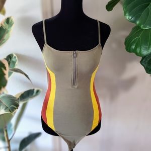 Forever 21 Zippered Bodysuit